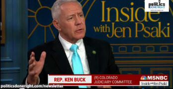 Republican Congressman Ken Buck made a Biden/Trump false equivalence that will blow your mind.