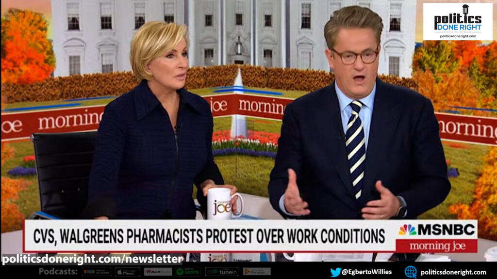 Does Morning Joe realize that this morning's rant is a precursor to Healthcare For All & unions?