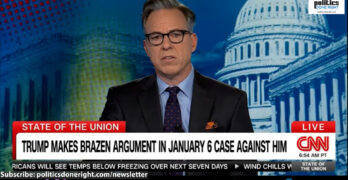 CNN's Jake Tapper nails it. We will become a violent mob if Trump and his cabal win in 2024.