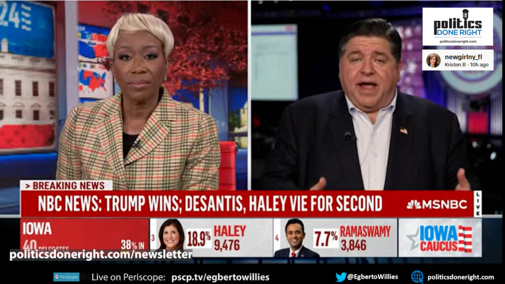 Listening to Gov. JB Pritzker's (D-IL) disregard for the legitimate concerns Joy-Ann Reid pointed out from an important and significant portion of the Democratic coalition is reminiscent of elite democrats constant disregard of many progressives and others in the rank and file.