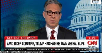 CNN's Jake Tapper, one of few journalists, clarifying it's Trump with the mental & character flaw