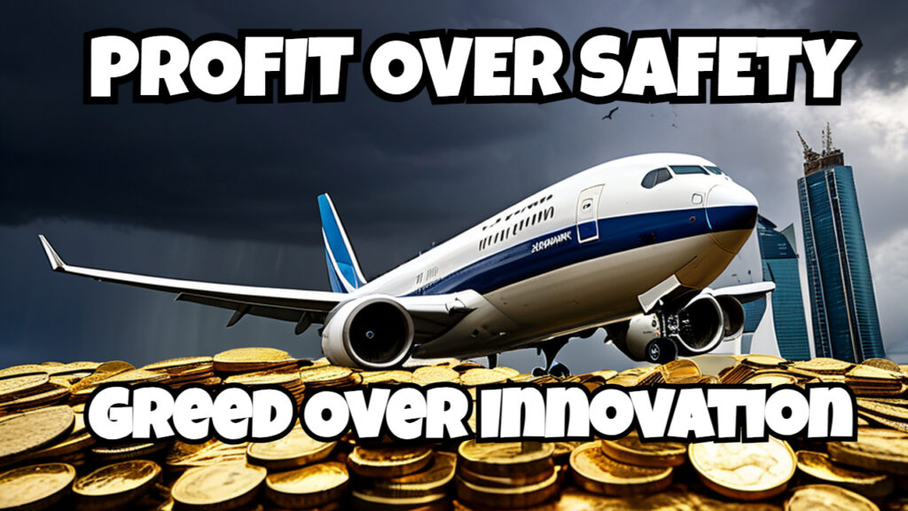 Boeing illustrates that defending corporations seeking profit distribution over innovation & safety.