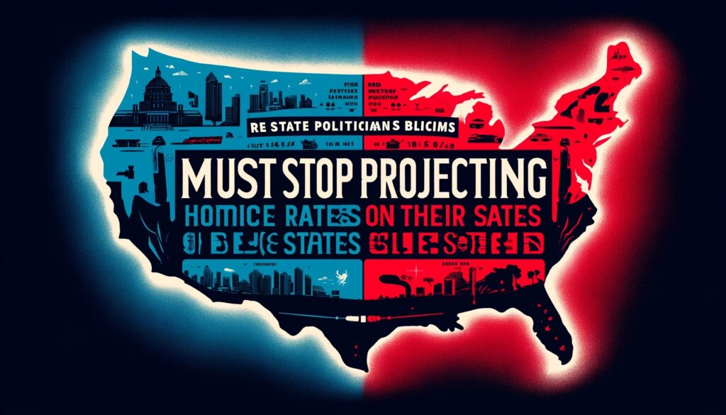 Red State politicians must stop projecting Homicide rates in their states eclipse the Blue States.