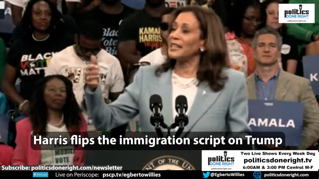 VP Kamala Harris flips the immigration script on Trump, making it his failure.