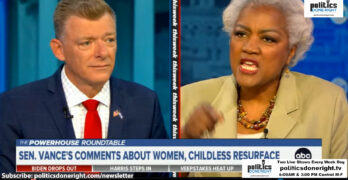 Watch Donna Brazile destroy GOP pundit's defense of JD Vance's 'childless women' comment.