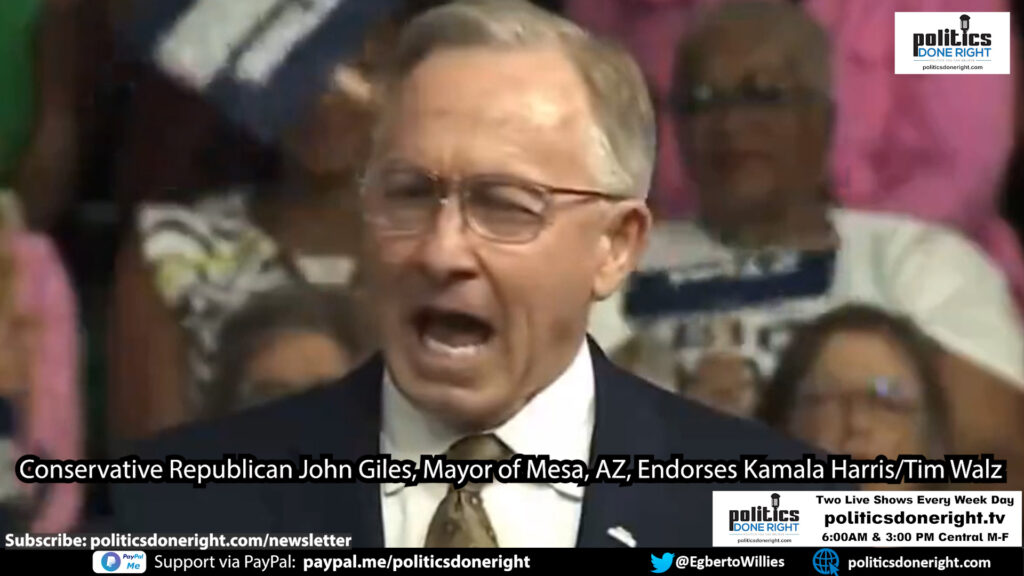 Mesa, AZ Conservative Republican Mayor John Giles Endorses Kamala Harris / Tim Walz for President/VP