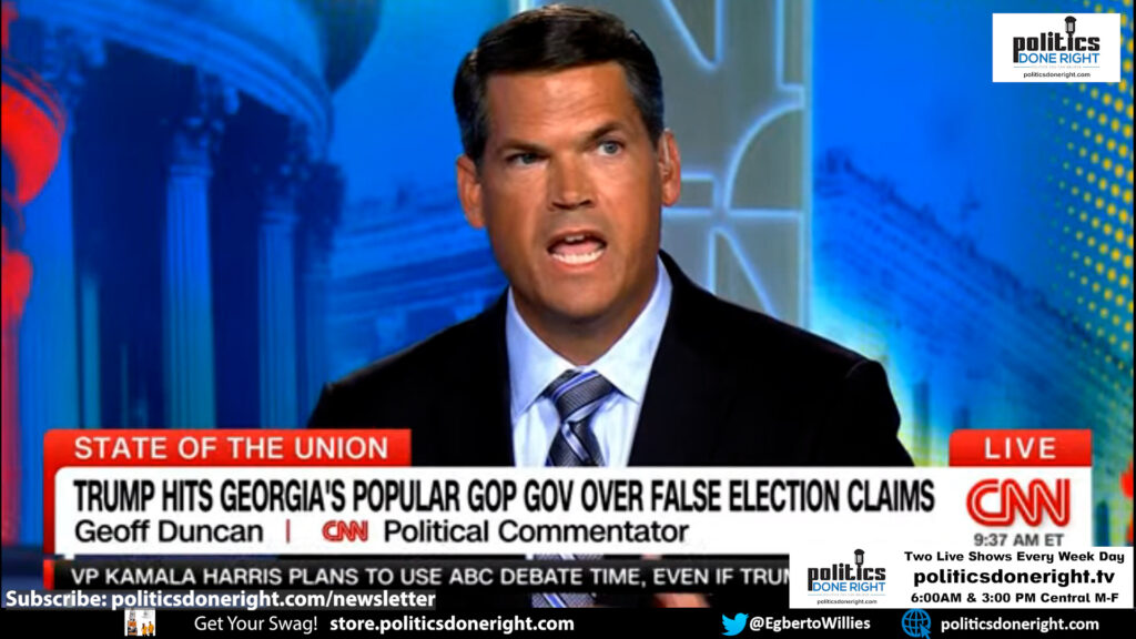 Fmr Republican Lt Gov Geoff Duncan slammed GOP & Trump as a 'FELONIOUS THUG.' He endorsed Harris.