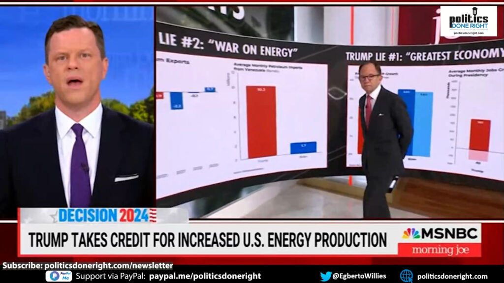 Steven Rattner methodically fact-checked Trump's recent list of lies about his economy, job creation, crime, and oil policies. Biden beat him on every outcome.