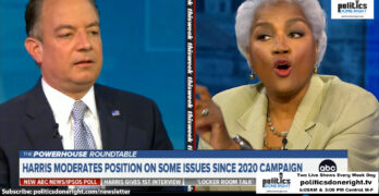 Donna Brazile shamed a Harris attacking red-faced Reince Priebus for ignoring Trump's flip-flops.