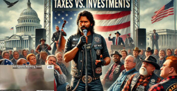 May Wood, a biker & PDR Posse member exposes conservative thinking on taxes vs. investments.