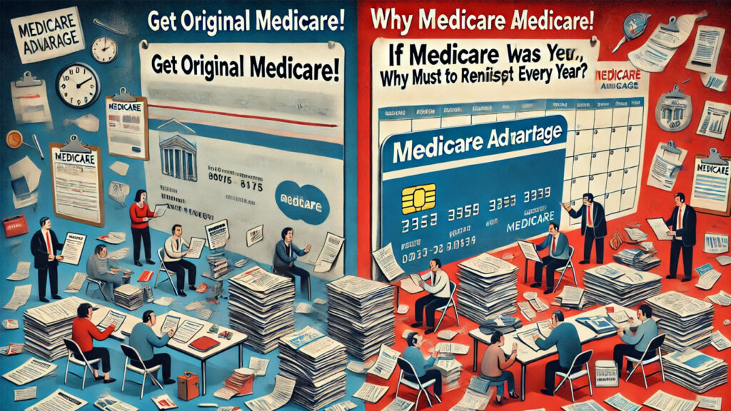 GET ORIGINAL MEDICARE! If Medicare Advantage was reliable, why must you reenlist every year?