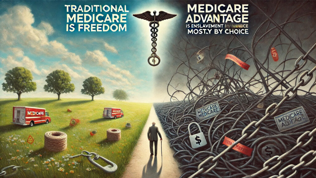 Vote for Kamala Harris, then ... Medicare Advantage enslavement. Billionaire rigged economy.