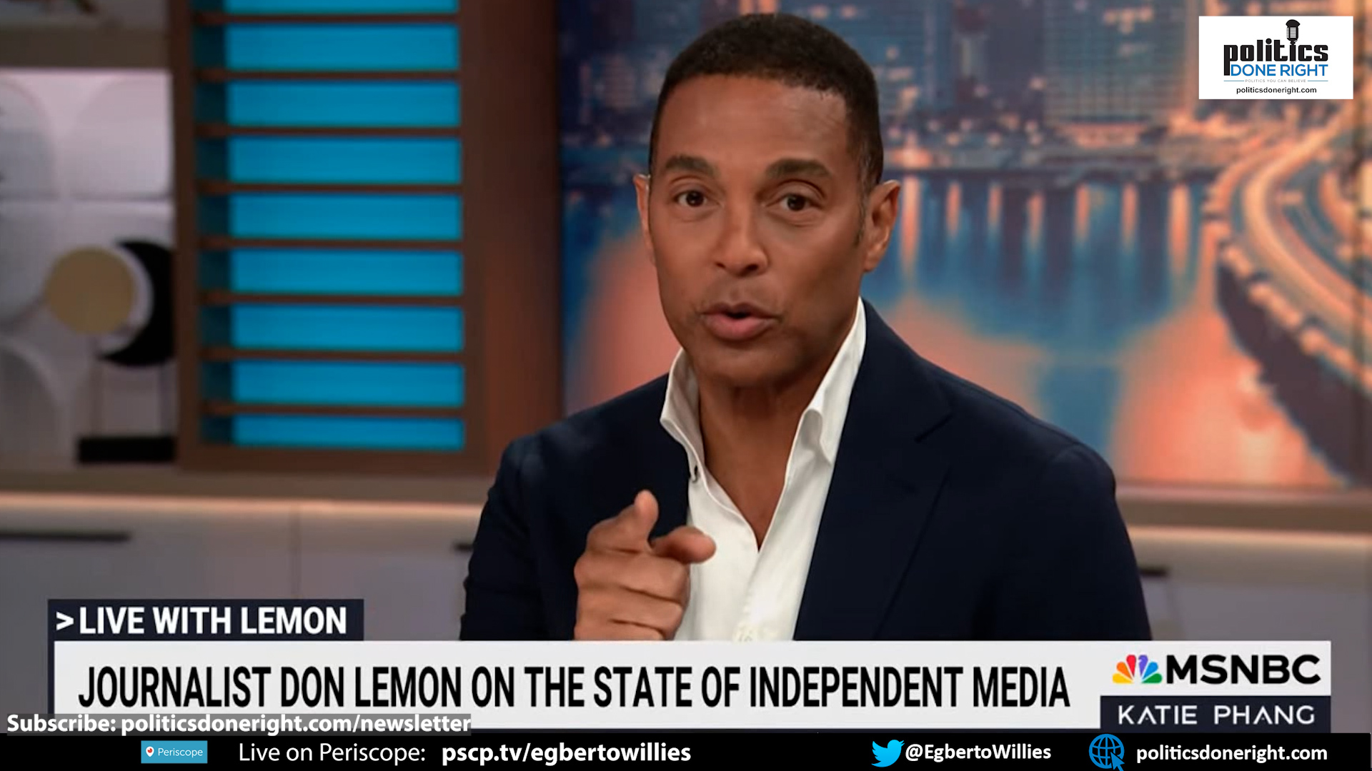 CNN's Don Lemon scolds corporate media. Urges independent media support -- no corporate overlords