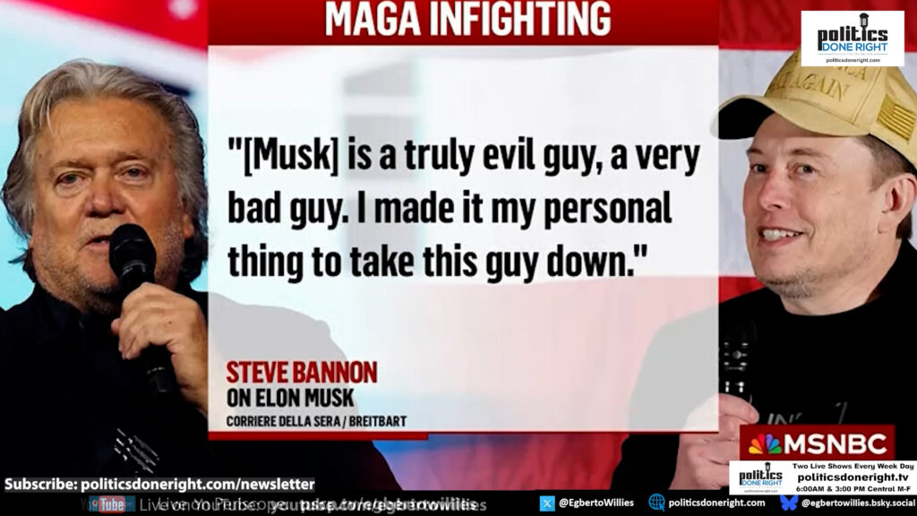 The MAGA vs MAGA feud is on and the oligarchs are beating the white nationalists OOPS!