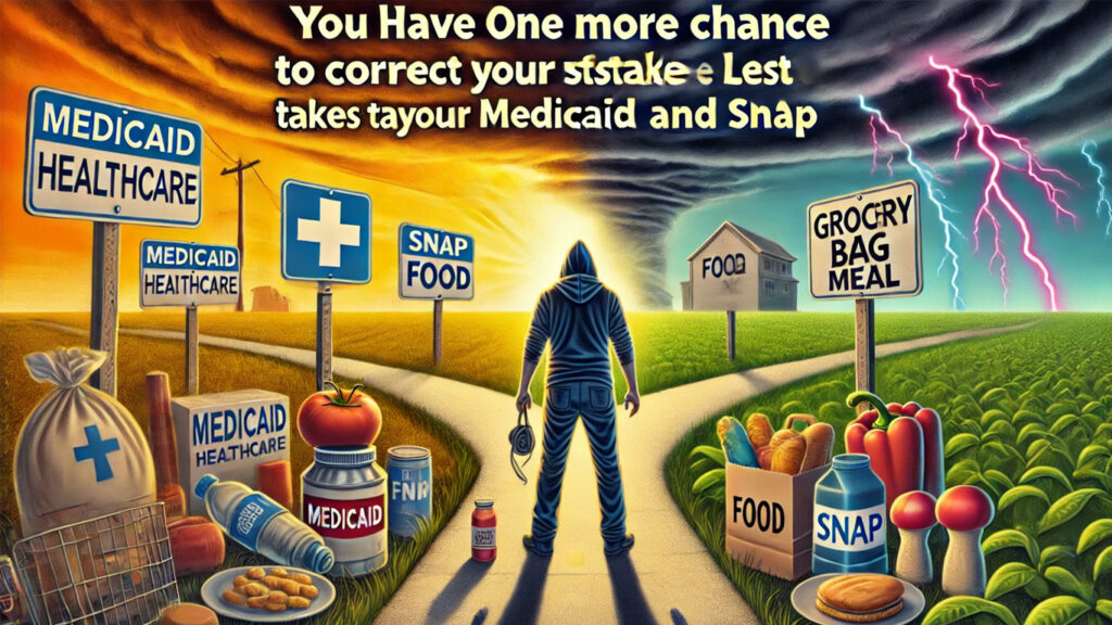 MAGA, you have one more chance to correct your mistake lest Trump's takes your Medicaid and SNAP