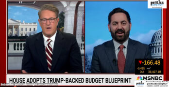 Double-talking Joe Scarborough goads Blue State Republican to ding Red States as welfare states.