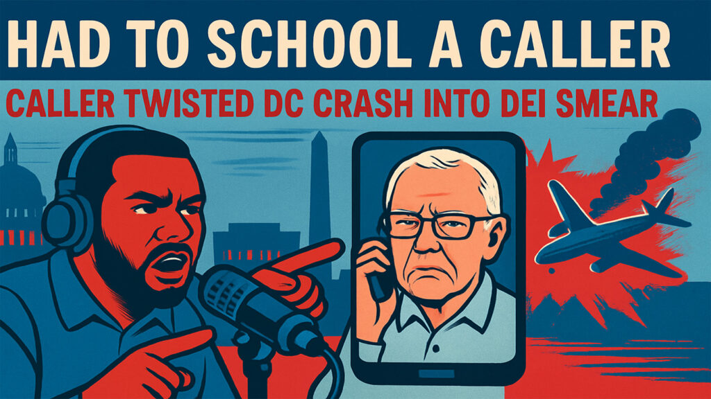I had to school a caller attempting to make the DC airline crash a 'DEI pilot' caused an accident