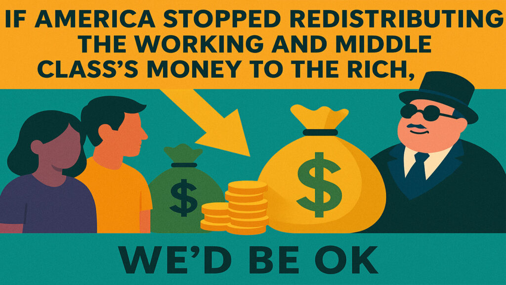 If America stopped redistributing the working and middle class's money to the rich, we'd be OK