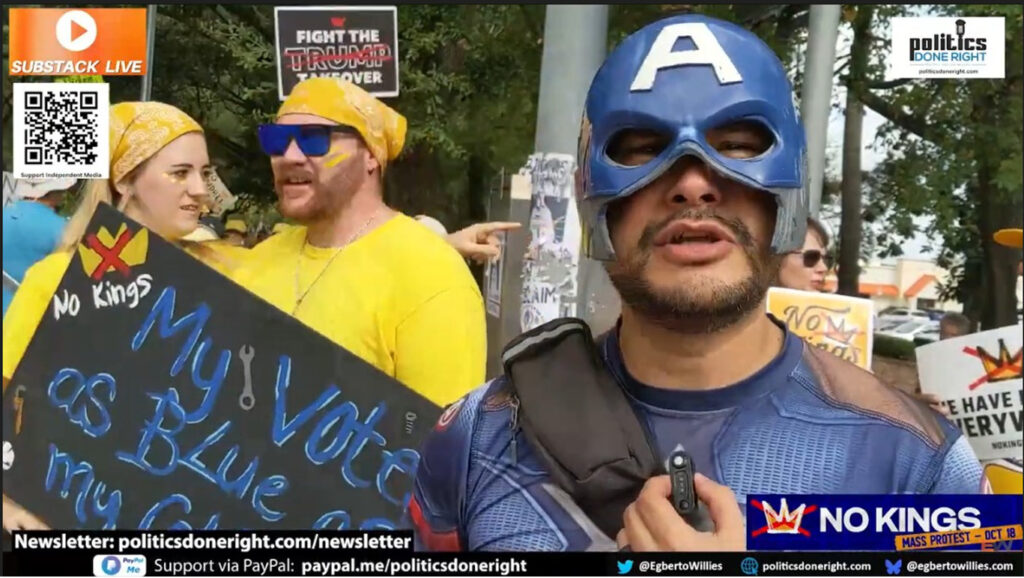 Kingwood, Texas #NoKings protest largest protest ever at over 1,000 participants