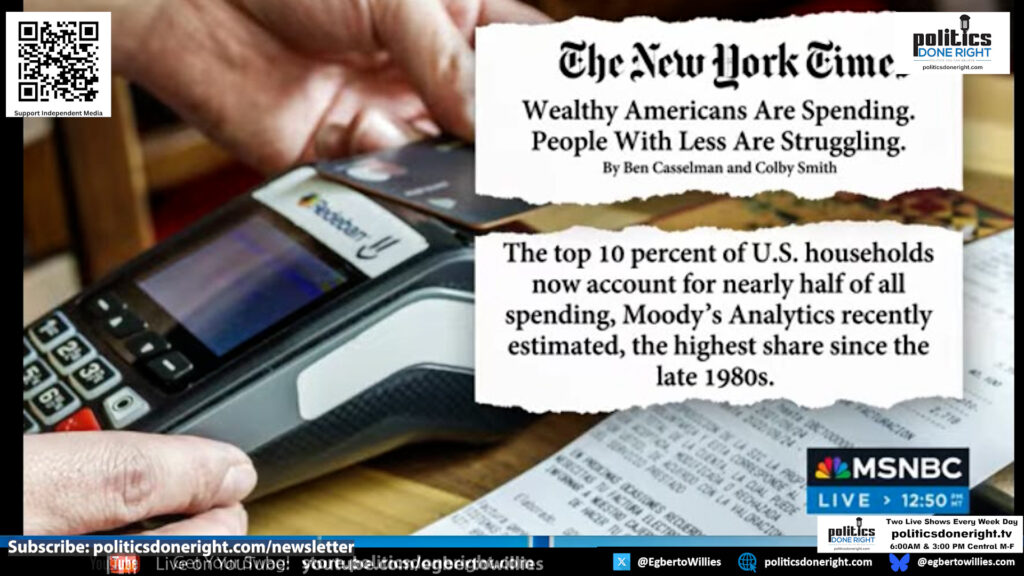 Wealthy 10% of Americans distort the depression 65% of Americans are going through