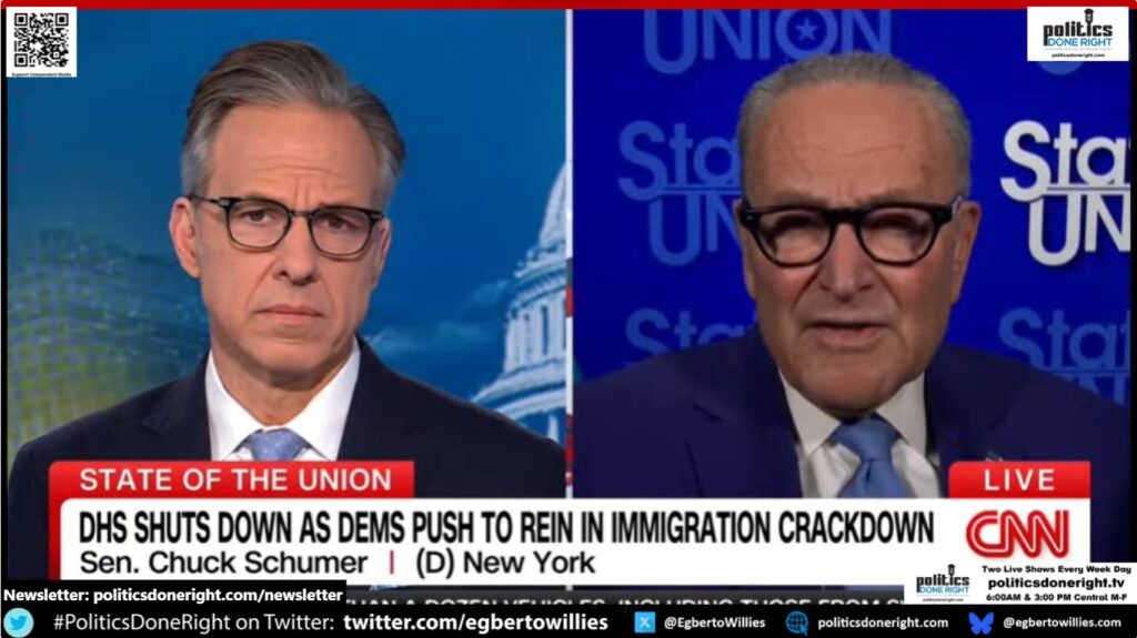 Chuck Schumer using caving words