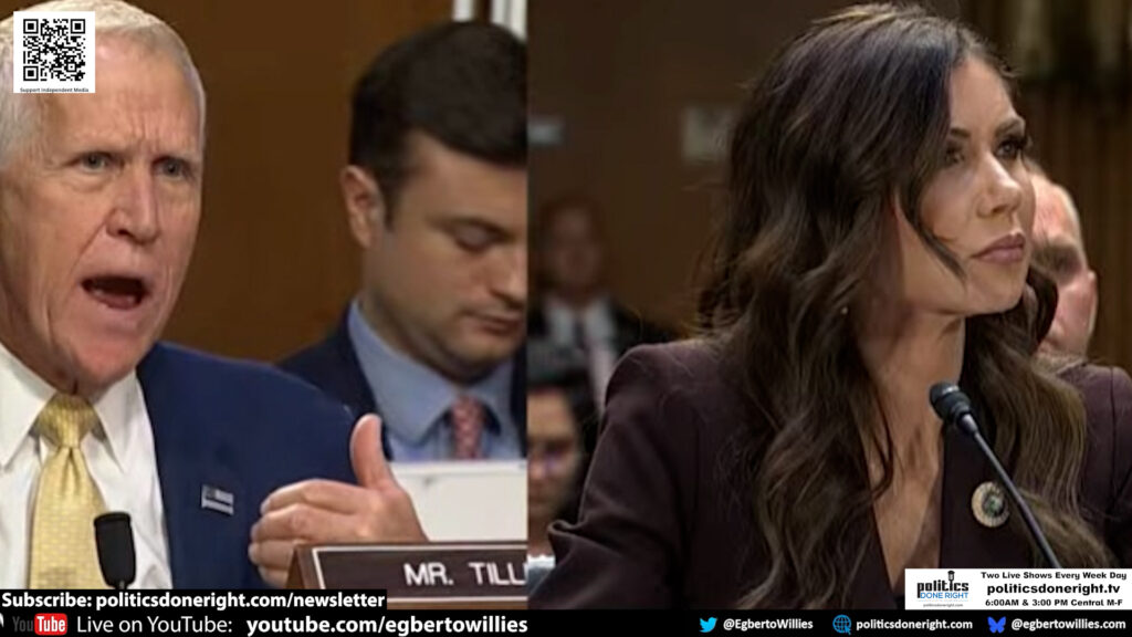 Thom Tillis Grills DHS Sec. Kristi Noem Over FEMA Delays and ICE Quotas