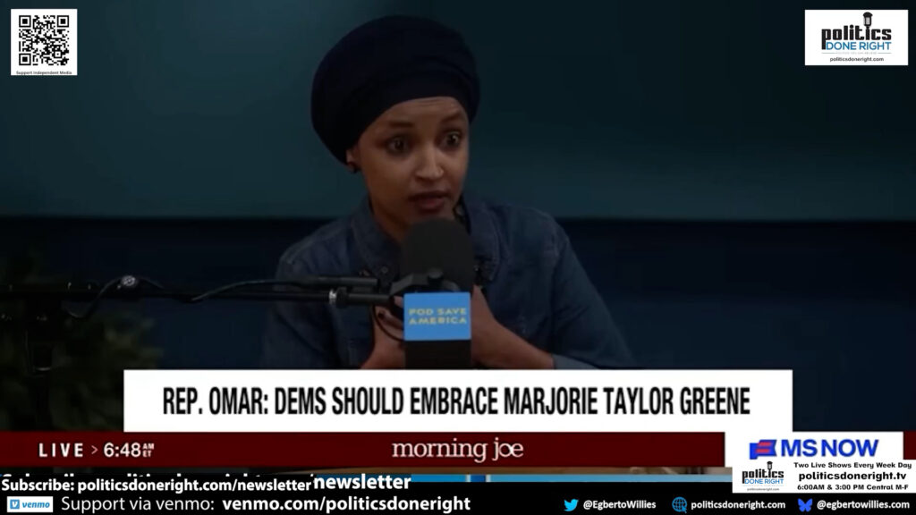Ilhan Omar Urges Democrats to Work With MTG to Defeat Trump Threat