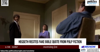 Hegseth’s Pulp Fiction Bible Blunder Exposes Deeper Crisis in U.S. Leadership