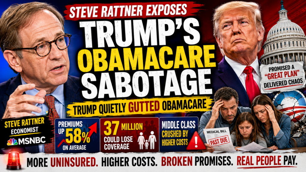 Steve Rattner Exposes How Trump Quietly Sabotaged Obamacare and Crushed Working Families