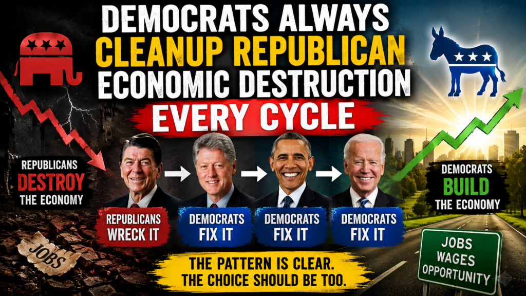 Republicans Break the Economy, Democrats Fix It—Why Does America Keep Forgetting