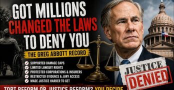 Greg Abbott Got Millions—Then Helped Shut the Courthouse Door on Injured Texans