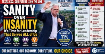 Shaun Finnie Offers TX-02 An Off-Ramp From Steve Toth’s MAGA Extremism