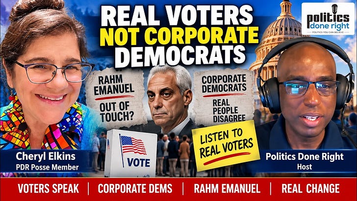 Cheryl Elkins: Rahm Emanuel and Corporate Democrats Are Dangerously Out of Touch
