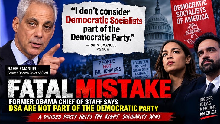Does DSA Belong in the Democratic Party? Rahm Emanuel Draws a Hard Line